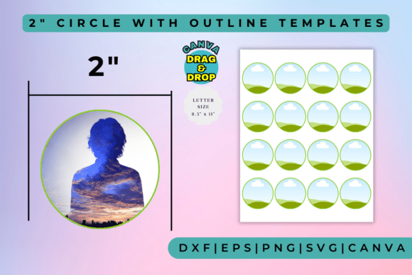 2 Circle with Outline Templates: Your Canva Design Shortcut