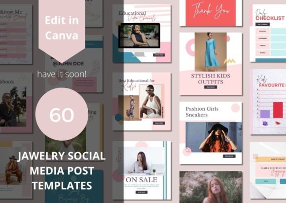 60 Jawelry Social Media Canva Templates for Brand Growth