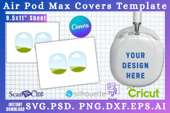 Custom AirPods Max Covers: SVG & Canva Templates for Creatives