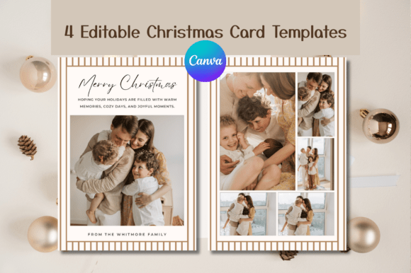 Editable Christmas Photo Card Templates for a Polished Holiday