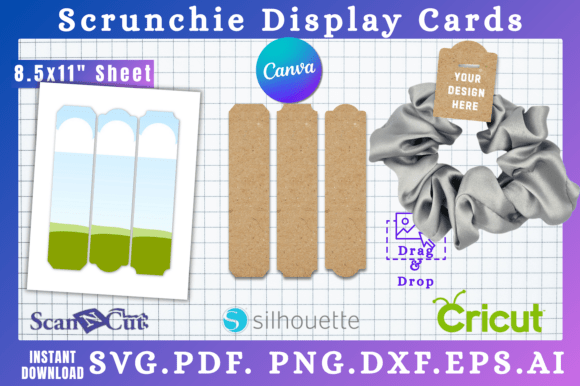 Get Creative with 3 Pc Scrunchie Tag SVG Templates 10