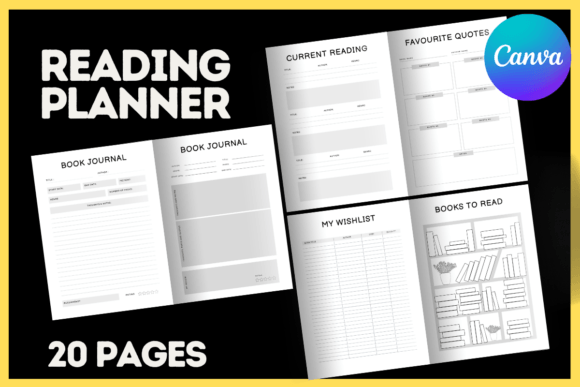 Master Your Reading Goals with Editable Reading Planner Canva Templates
