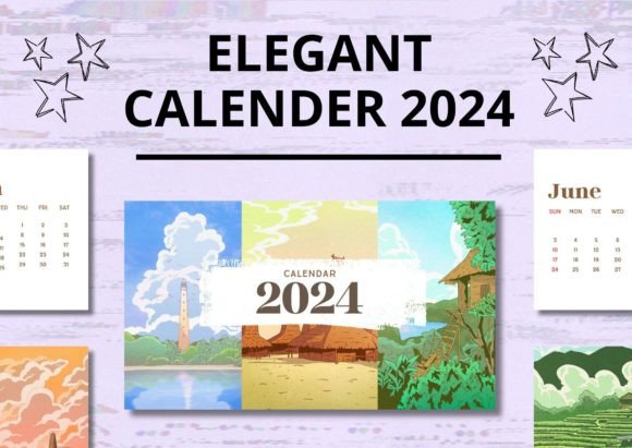 Master Your Year: 2024 Elegant Calendar Canva Templates