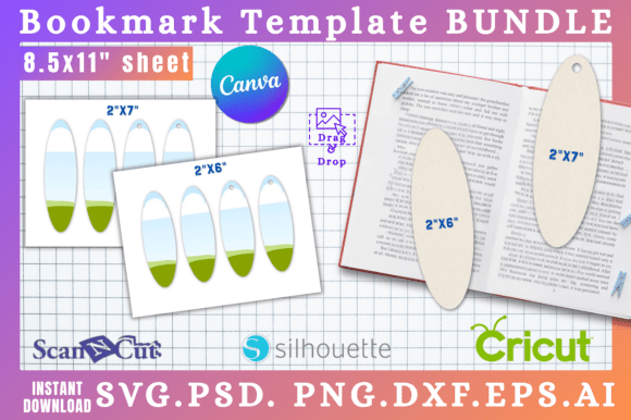 Oval Bookmark SVG & Canva Templates: Your Design Foundation