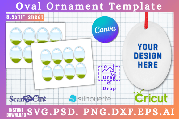 Printable Oval Ornament SVG Templates: Your Crafty Canvas Awaits