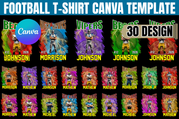 Score Big with 30 Football Mascot Canva Templates