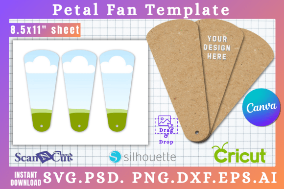 Transform Projects with Petal Fan Canva & SVG Cut Templates