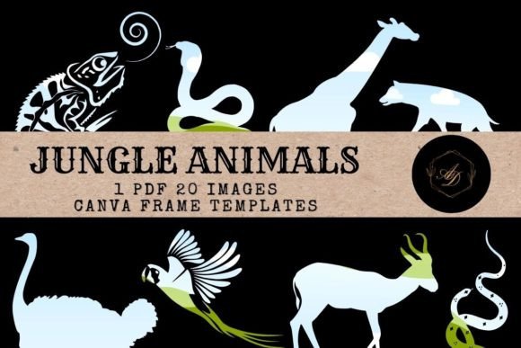 Unleash Creativity with Jungle Animals Canva Frame Templates